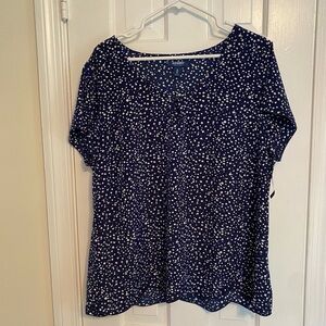 Blue Polka Dot Blouse